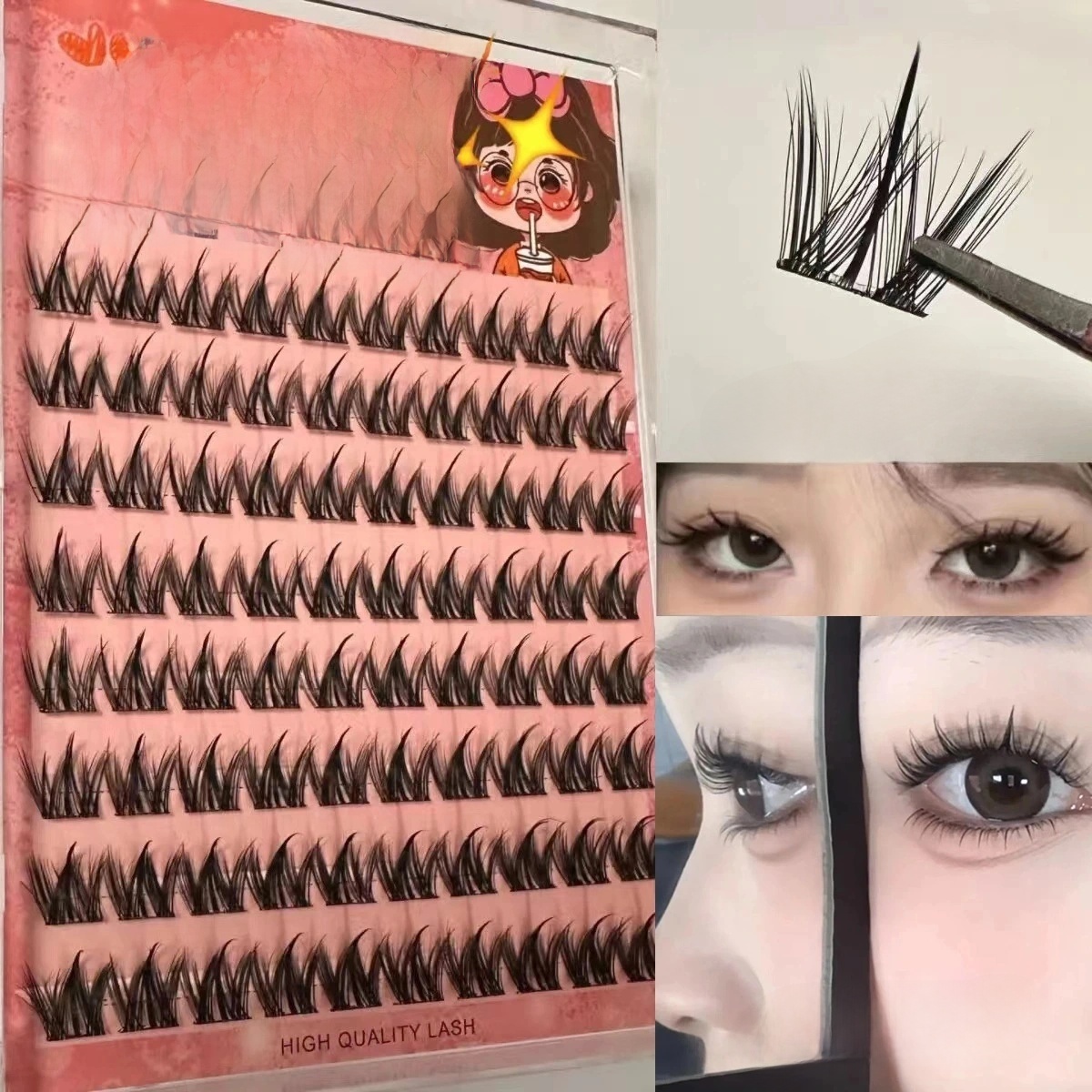 Eyelash Extension No 11 - 100 pestañas postizas naturales autoadhesivas en
