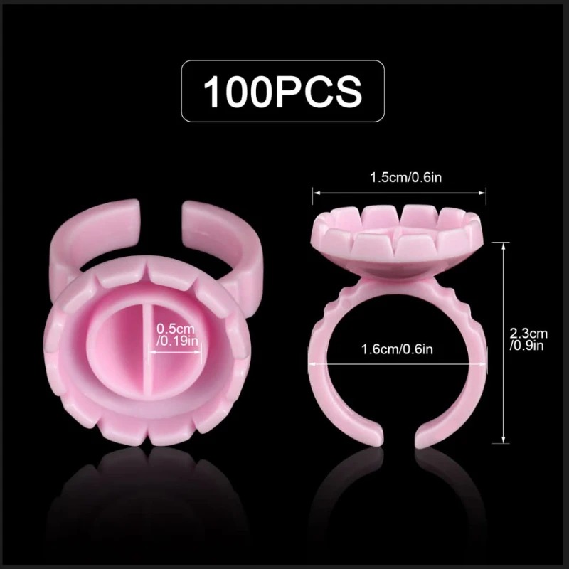 100 unidades de anillos desech - Eyelash Extension Maps reseña y precio