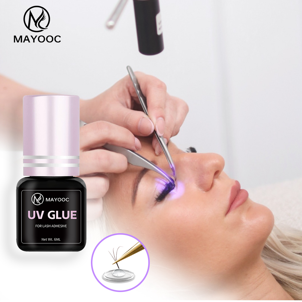 MAYOOC-pegamento para pestañas - Eyelash Extension Uv reseña y precio