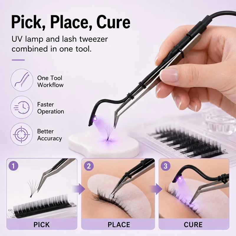 Mini pinzas con lámpara UV par - Eyelash Extension Uv reseña y precio